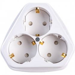 Розетка 3 с/п з/к "кунцево-электро" (белая))16А-835)