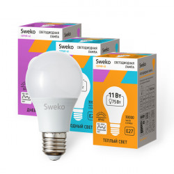 Светодиодная лампа Sweko 42LED-А60- 11w-230-4000- E27