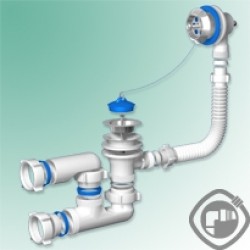 RU-АП E250 Сифон Ани  1.1/2"*40 для ванны с выпуск